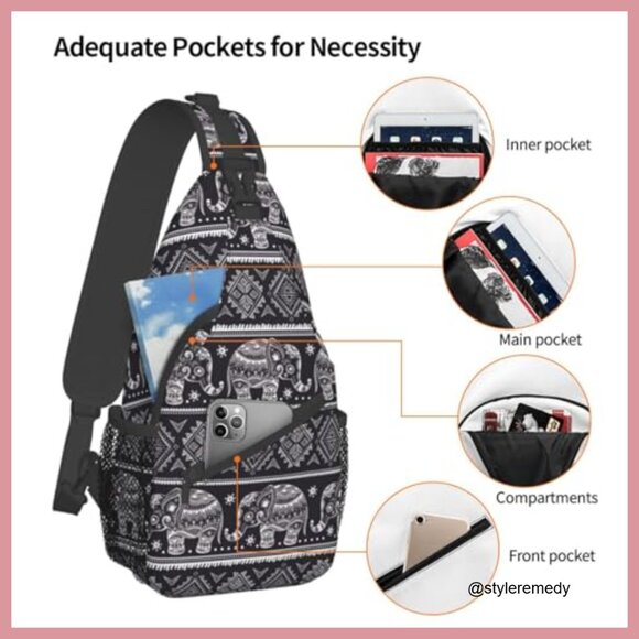 Polyester Sling Backpack Daypack with Adjustable Strap for Travel main image 5